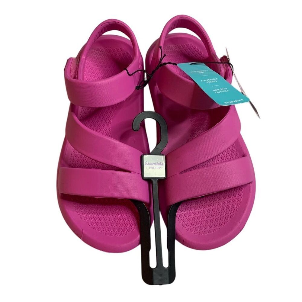 MUK LUKS Women's Pink Guava Slingback Sandals Adjustable Straps Casual - Picture 4 of 5